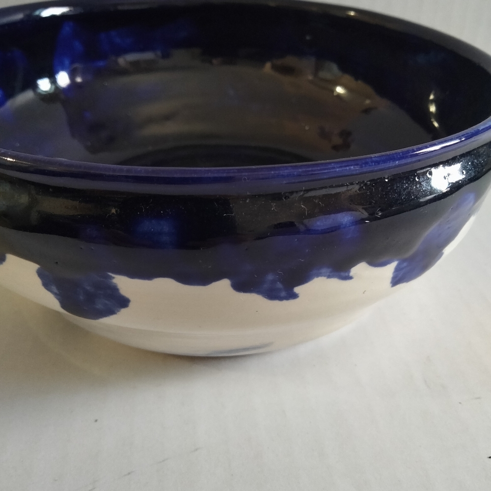 Decorative blue  bowl  heavy kix deco